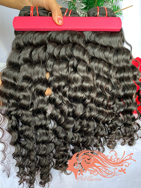 Csqueen Raw Bounce Curly 3 Bundles 100% Human Hair Unprocessed Hair